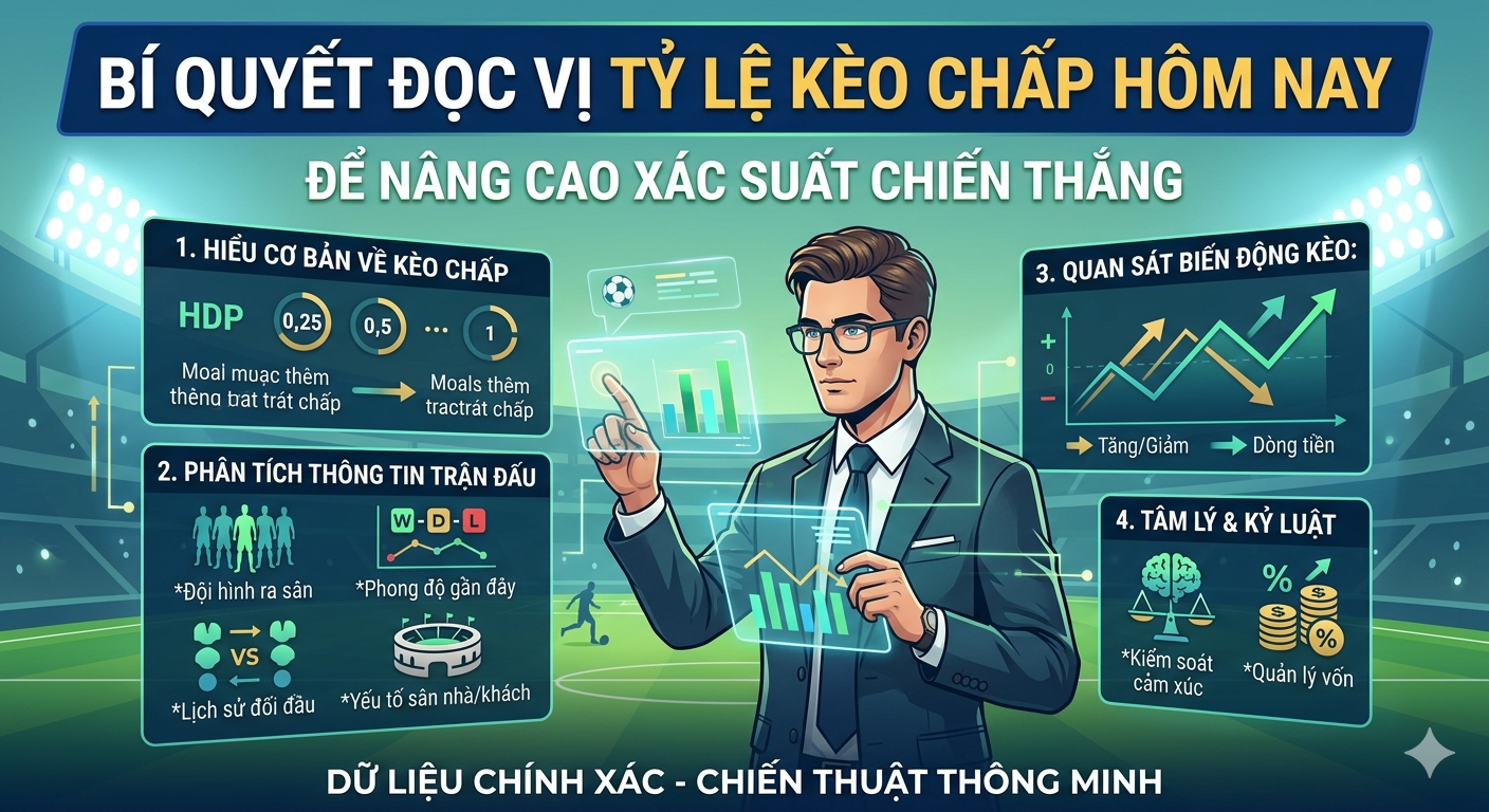 tỷ lệ kèo chấp hôm nay